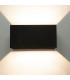 Davos Rectangle Wall Lamp, 4 x 6W LED, 4000K, 2200lm, IP54, Rust Brown, 3yrs Warranty