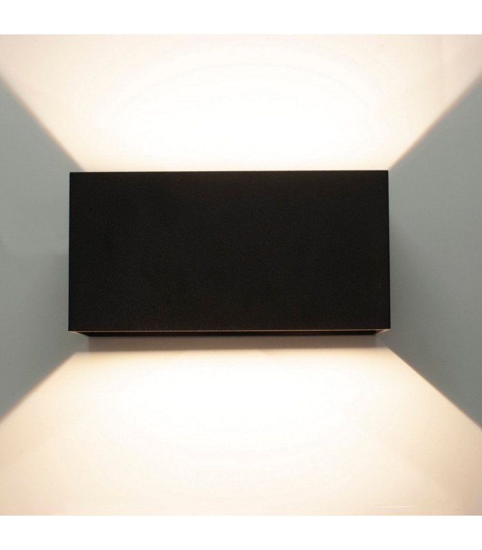 Davos Rectangle Wall Lamp, 4 x 6W LED, 4000K, 2200lm, IP54, Rust Brown, 3yrs Warranty