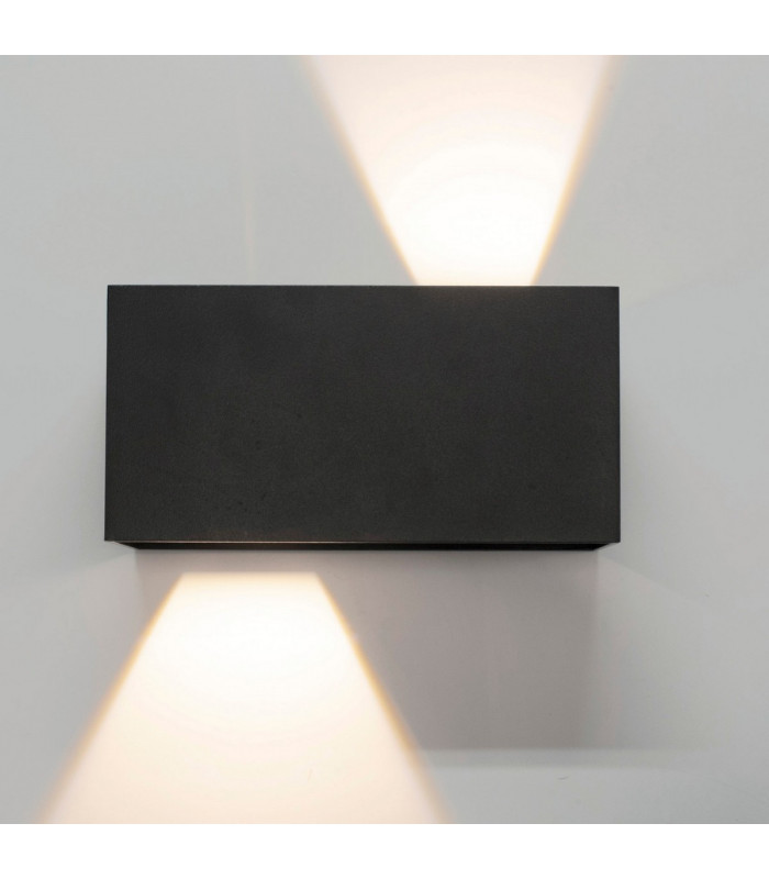 Davos Rectangle Wall Lamp, 4 x 6W LED, 4000K, 2200lm, IP54, Rust Brown, 3yrs Warranty