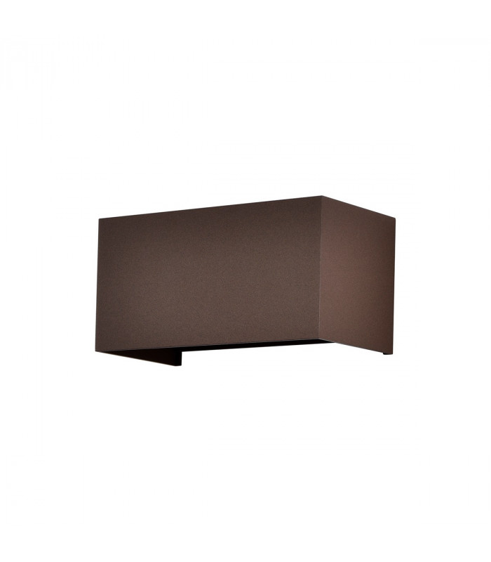Davos Rectangle Wall Lamp, 4 x 6W LED, 4000K, 2200lm, IP54, Rust Brown, 3yrs Warranty