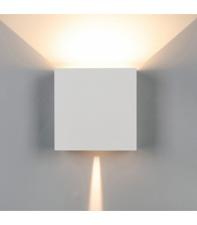 Davos XL Square Wall Lamp 2x10W LED 3000K 1830lm IP65 Sand White 3yrs Warranty-2