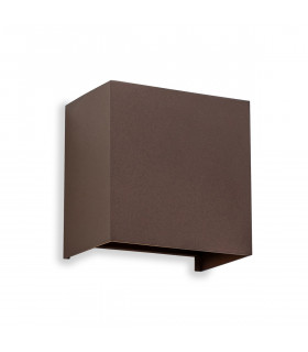 Davos XL Square Wall Lamp 2x10W LED 3000K 1830lm IP65 Rust Brown 3yrs Warranty-1