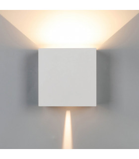 Davos XL Square Wall Lamp 2x10W LED 4000K 1830lm IP65 Sand White 3yrs Warranty-2