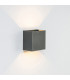 Davos XL Square Wall Lamp 2x10W LED 3000K 1830lm IP65 Anthracite 3yrs Warranty-2