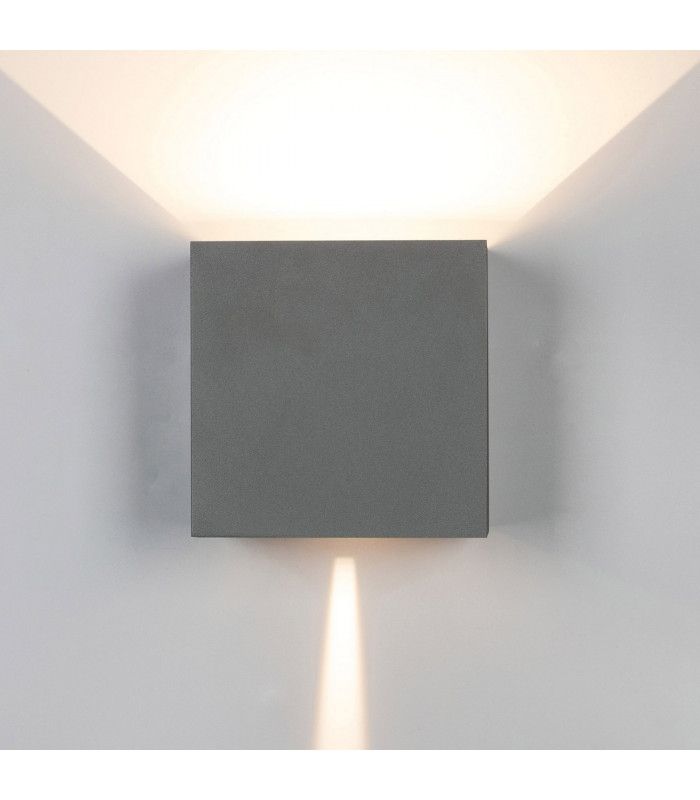 Davos XL Square Wall Lamp 2x10W LED 3000K 1830lm IP65 Anthracite 3yrs Warranty-7