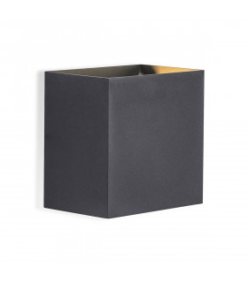 Davos XL Square Wall Lamp 2x10W LED 4000K 1830lm IP65 Anthracite 3yrs Warranty-1