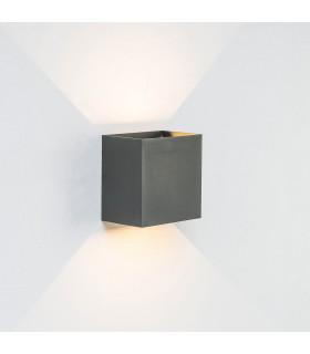 Davos XL Square Wall Lamp 2x10W LED 4000K 1830lm IP65 Anthracite 3yrs Warranty-2