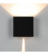 Davos XL Square Wall Lamp 2x10W LED 4000K 1830lm IP65 Sand Black 3yrs Warranty-2