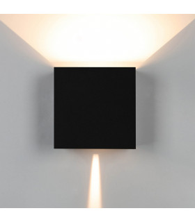 Davos XL Square Wall Lamp 2x10W LED 4000K 1830lm IP65 Sand Black 3yrs Warranty-2