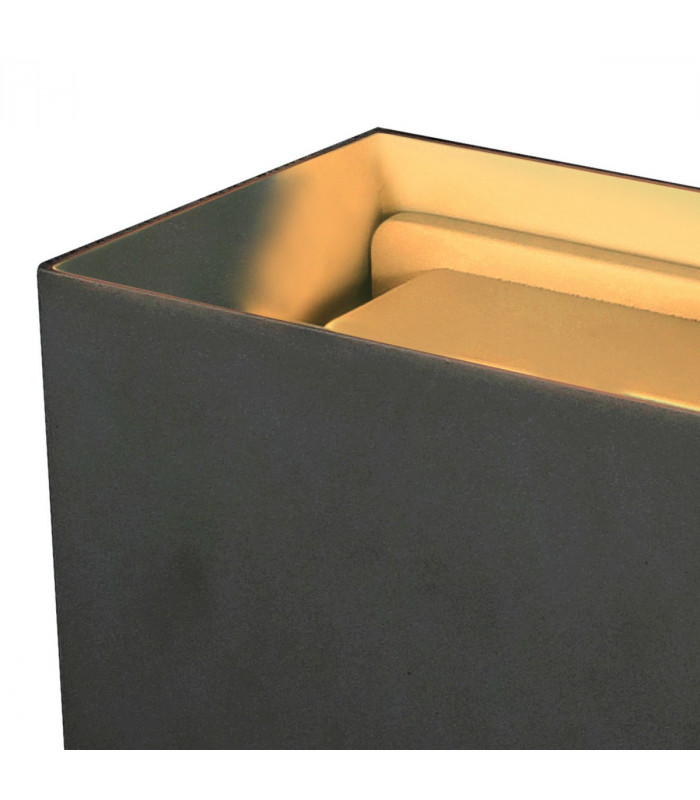 Davos XL Square Wall Lamp 2x10W LED 4000K 1830lm IP65 Sand Black 3yrs Warranty-5