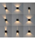 Davos XL Square Wall Lamp 2x10W LED 4000K 1830lm IP65 Sand Black 3yrs Warranty-8