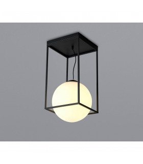 Desigual Large Tall Semi Flush 1 Light E27 Matt Black-2