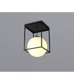 Desigual Large Short Semi Flush 1 Light E27 Matt Black-2