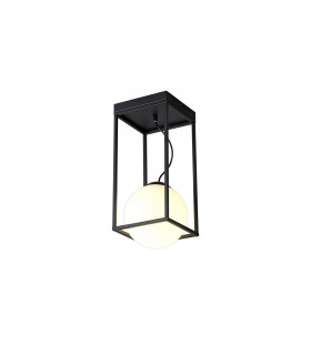 Desigual Small Tall Semi Flush 1 Light E27 Matt Black-1