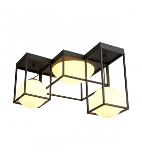 Desigual Semi Flush 5 Light E27 Matt Black-1