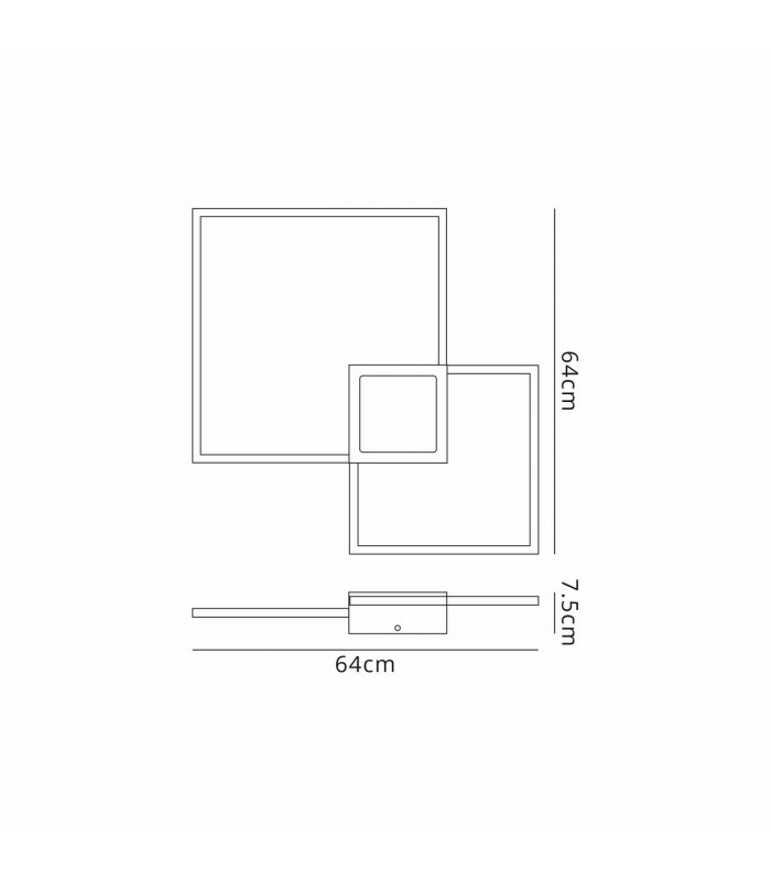 Double Ceiling / Wall Lamp 48W LED 3000K 3600lm White 3yrs Warranty-7
