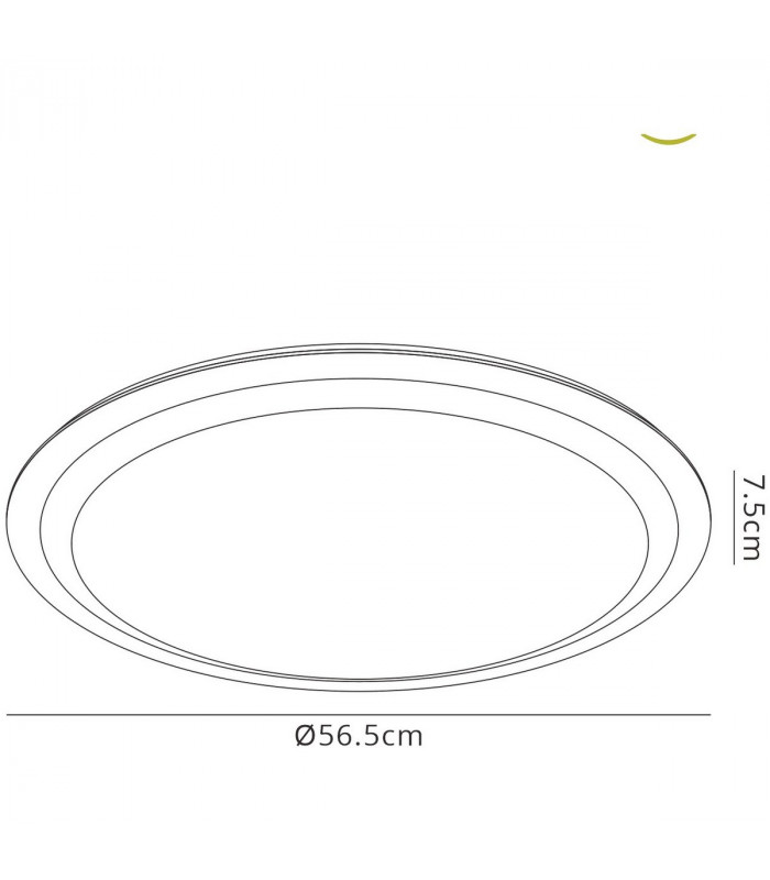 Edge Smart Ceiling, 80W LED, 3000-5000K Tuneable White, 4300lm, Remote Control, 3yrs Warranty