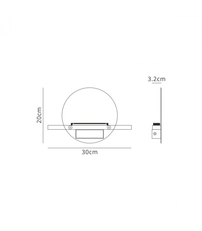 Eris 1 Light Wall Lamp 8W LED 3000K 640lm White 3yrs Warranty-7