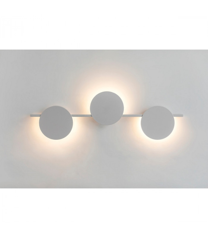 Eris 3 Light Wall Lamp 24W LED 3000K 1920lm White 3yrs Warranty-2