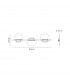 Eris 3 Light Wall Lamp 24W LED 3000K 1920lm White 3yrs Warranty-9