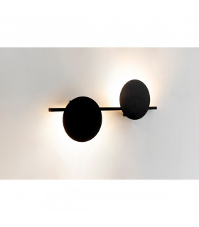 Eris 2 Light Wall Lamp 16W LED 3000K 1280lm Black 3yrs Warranty-2