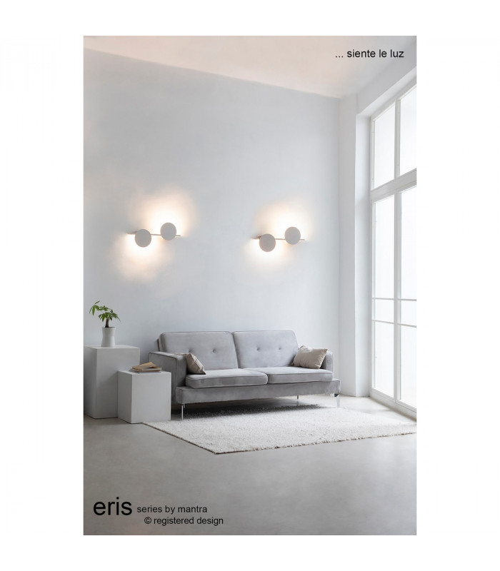 Eris 2 Light Wall Lamp 16W LED 3000K 1280lm White 3yrs Warranty-3