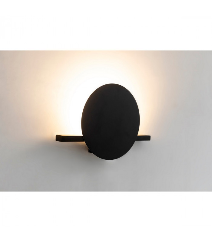 Eris 1 Light Wall Lamp 8W LED 3000K 640lm Black 3yrs Warranty-2