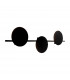 Eris 3 Light Wall Lamp 24W LED 3000K 1920lm Black 3yrs Warranty-1