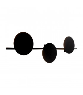 Eris 3 Light Wall Lamp 24W LED 3000K 1920lm Black 3yrs Warranty-1