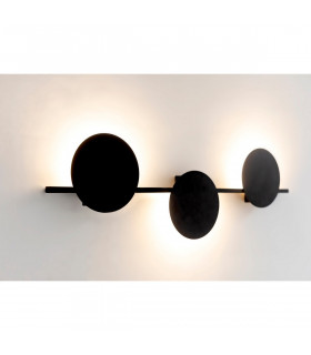 Eris 3 Light Wall Lamp 24W LED 3000K 1920lm Black 3yrs Warranty-2