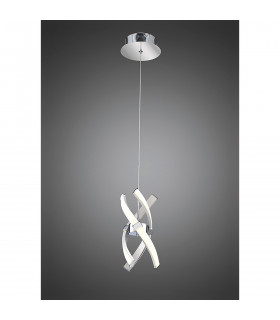 Espirales Pendant 1 Light 12W LED 3000K 840lm Silver/Frosted Acrylic/Polished Chrome 3yrs Warranty-2