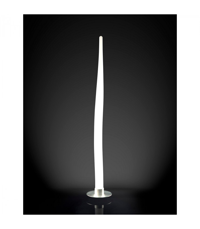 Estalacta Floor Lamp 1 Light GU10 Small Indoor/Outdoor IP44, Silver/Opal White