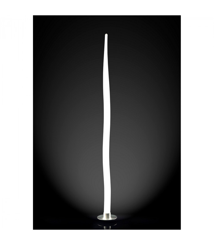 Estalacta Floor Lamp 1 Light GU10 Indoor/Outdoor IP44, Silver/Opal White
