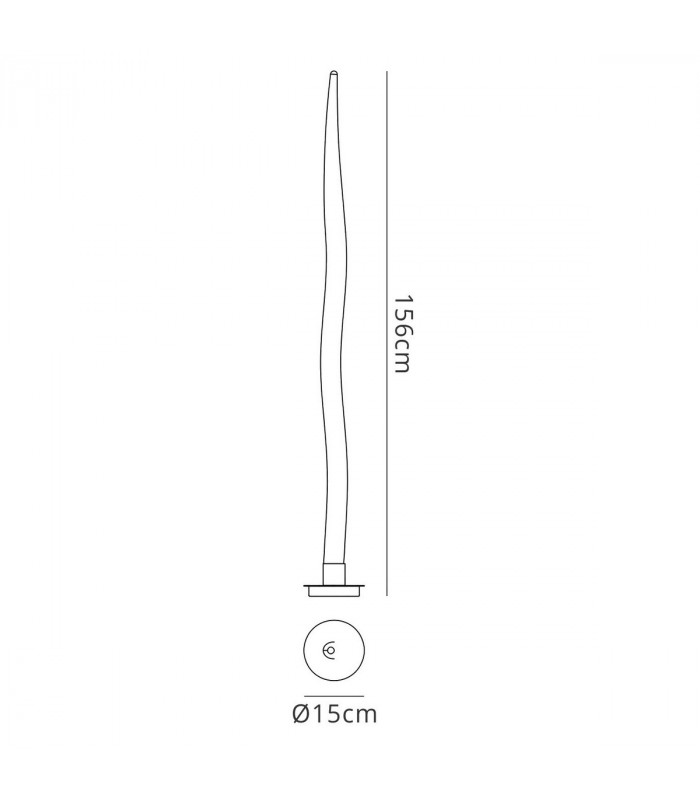 Estalacta Floor Lamp 1 Light GU10 Indoor/Outdoor IP44, Silver/Opal White