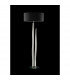 Estalacta Floor Lamp 3 Light GU10 Indoor, Silver/Opal White With Black Shade