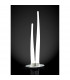 Estalacta Table Lamp 2 Light Indoor, Silver/Opal White