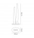 Estalacta Table Lamp 2 Light Indoor, Silver/Opal White