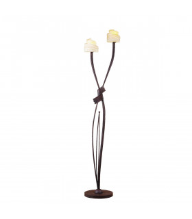 (0008 006) Estilo Floor Lamp 2 Light E14 Brown/Black Oxide-1
