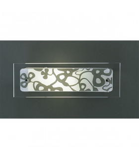 Euphoria Wall Lamp 1 Light L1/SGU10 Small Bar Polished Chrome/Opal White Glass CFL Lamps INCLUDED-2