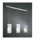 Euphoria Linear Pendant 3 Light L1/SGU10 Polished Chrome/Opal White Glass CFL Lamps INCLUDED-2