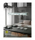 Euphoria Linear Pendant 3 Light L1/SGU10 Polished Chrome/Opal White Glass CFL Lamps INCLUDED-3