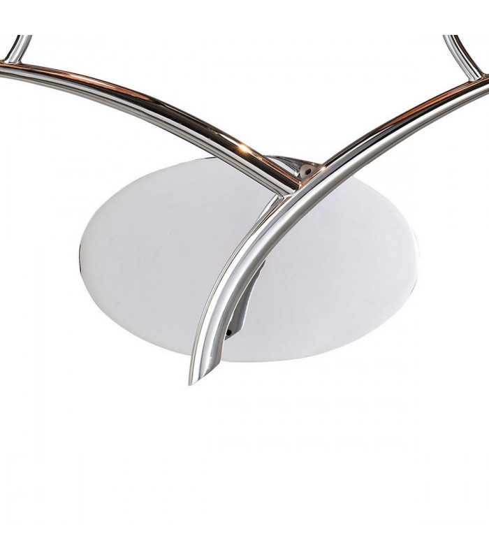 Eve Wall Lamp 2 Light E27 Polished Chrome With Black Oval Shades-7