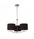 Eve Pendant 3 Light E27 Polished Chrome With Black Round Shades-1