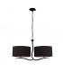 Eve Linear Pendant 2 Arm 4 Light E27 Anthracite With Black Oval Shades-1
