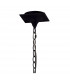 Eve Linear Pendant 2 Arm 4 Light E27 Anthracite With Black Oval Shades-3