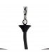 Eve Linear Pendant 2 Arm 4 Light E27 Anthracite With Black Oval Shades-4