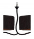 Eve Linear Pendant 2 Arm 4 Light E27 Anthracite With Black Oval Shades-5