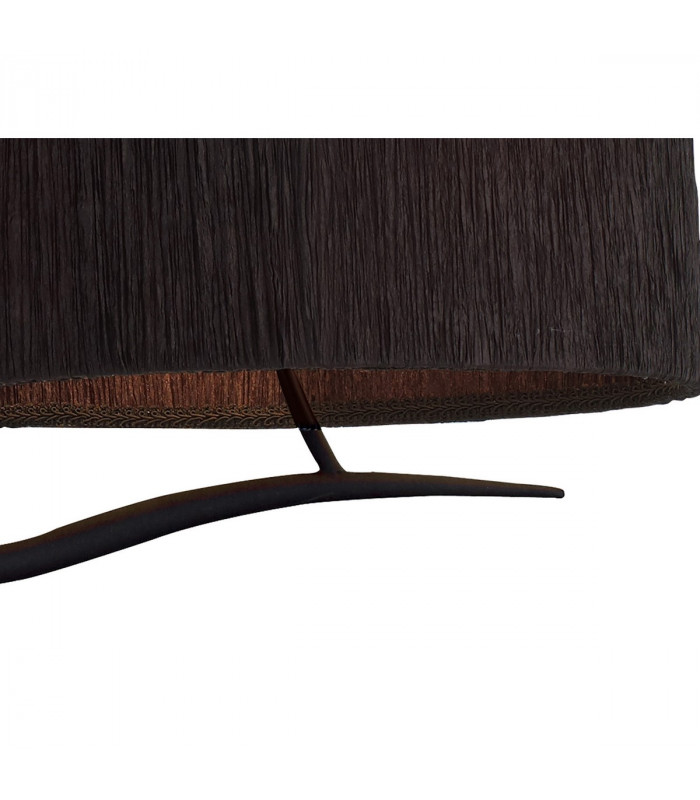 Eve Linear Pendant 2 Arm 4 Light E27 Anthracite With Black Oval Shades-7
