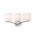 Eve Wall Lamp 3 Light E27 Polished Chrome With White Oval Shades-1