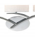 Eve Wall Lamp 3 Light E27 Polished Chrome With White Oval Shades-5